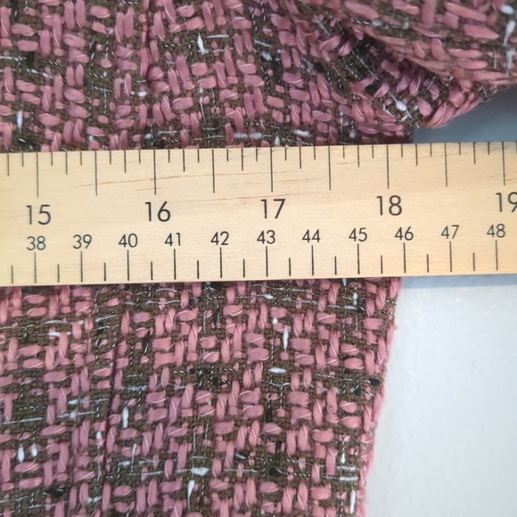 Ann Taylor Blazer Women's 8P Pink Tweed Y2K Clueless Chic Button - Picture 7 of 9